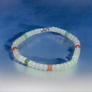 冰種多彩翡翠算盤珠手珠 | 天然緬甸玉A貨翡翠 | 送禮