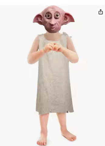 Kids Dobby Halloween Cosplay Costumes with Mask Elf Party Toga