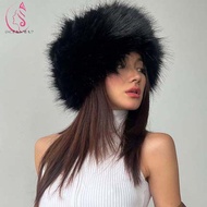 OCEANMAP Empty top fur hat, Woolen Hat Faux Fur Faux Fur Headband, Headband without top Pullover Hat