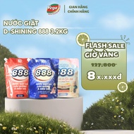 D-SHINING Premium 888 Laundry Detergent 3,2kg - Super Fragrance, Super Soft Fabric, Gentle for the F