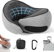 SZXYX Neck Travel Pillows - 100% Pure Memory Foam Neck Pillow for Airplanes, Comfortable Breathable 