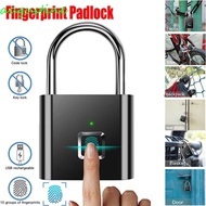 AUGUSTINE Fingerprint Lock, Waterproof Anti-theft Smart Padlock, Portable Keyless USB Charging Zinc Alloy Electronic Door Lock House Unlock