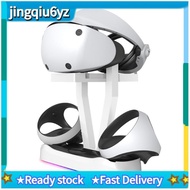 【J&U】For PS VR2 Charging Station with Colorful RGB Light and Headset Holder,VR Game Controller Charg