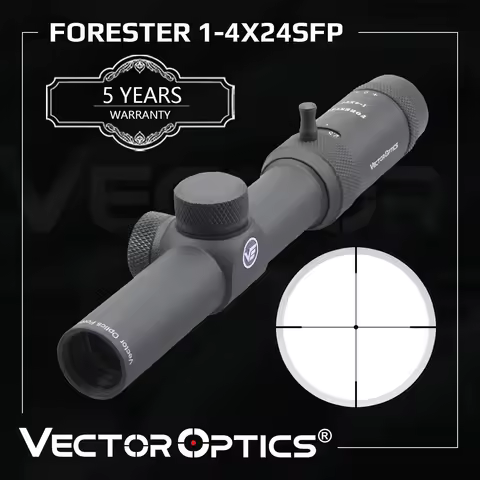 Vector Optics Forester JR 1-4x24 Hunting Riflescope Edge to Edge Optical Rifle Scope 1/2 MOA Fits .2
