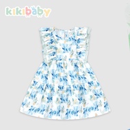 [90-130] เดรสลายดอก สไตล์เกาหลี เดรสออกงานสีฟ้า ชุดกระโปรง เสื้อผ้าเด็ก เดรสยาว เสื้อผ้าเด็ก KP0216