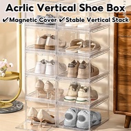 SG Stock | Vertical Stack | Big Capacity Acrylic Magnetic Shoes Sneakers Storage Shoe Display Box Sh