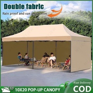 Canopy 10x20  Heavy Duty Pop UP Canopy Tent With Sidewall Khemah Kanopi Height Adjustable Sunshade F