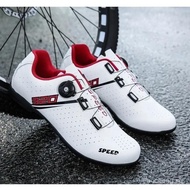 2024 Ready Stock Rotating Buckle Cycling Shoes Three Types of Soles Unisex Cycling Shoes Mountain Lock Shoes Road Lock Shoes Rubber Sole Cycling Shoes Lace-Free Sports Shoes Rubber