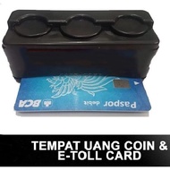3-slot Car Coin Box E-toll Card Coin Storage