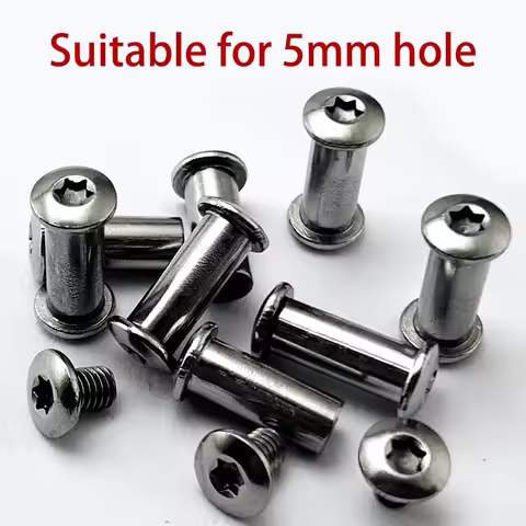 4 Sets Diy Knife Handle Material Making Screws M3.5 Folding Knife Screw T8 Plum Rivet Shank Slotted 