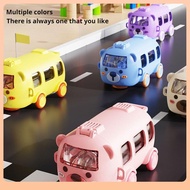 500ml Straw Cup Kids Creative Cartoon Bus Car Straw Bottle Bounce Portable Outdoor Cap Cup E0p0