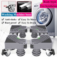 Movable Washing Machine Rack Furniture Mover Tool Move Fridge Stand Adjustable Length With Lock Wheels Universal Pad Base Bracket Roller Moving Casters Refrigerator Bracket