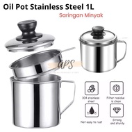 APS -A306- OIL POT STAINLESS STEEL FILTER FOR LEFTOVER COOKING OIL, WASTE COOKING OIL CONTAINER