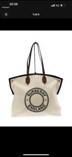 Burberry canvas tote bag