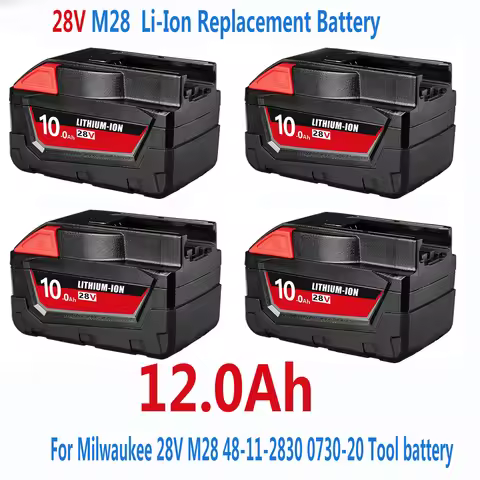 With High-voltage versatility Powers 12.0Ah M28 Battery For Milwaukee M28 and V28 cordless power too
