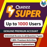 Quizizz Individual (Super) Premium Account 7 Days Up to 1000 players per game