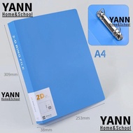 YANN Transparent Folder, D-shaped 2 Holes Binder File Folder, Plastic Office Document Lever Arch Fil