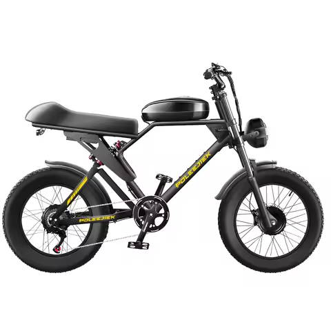 POLEEJIEK PLJ-F4 BLACK ELECTRIC BIKE 1500W*2 48V25.6AH seven-speed transmission Maximum range of 150