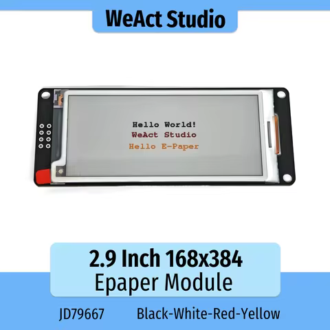 WeAct Black White Red Yellow 2.9'' 2.9 Inch Epaper Module E-paper E-Ink EInk Display Screen SPI 4C