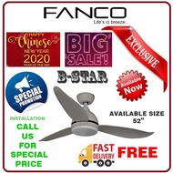 FANCO B-STAR 52 [ONLINE EXCLUSIVE] GREY COLOR DESIGN DC CEILING FAN | 3 TONE LED |LOCAL WARRANTY |