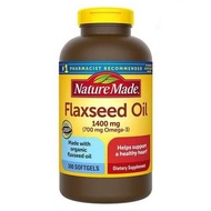 (新包裝）美國Nature Made Flaxseed Oil有機亞麻籽油1400毫克，300粒膠囊