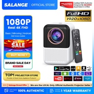 [Electric Focusing] Salange P700 Mini Projector WiFi Bluetooth, Native 1080P 200ANSI Lumen Portable Smart TV Projector, Support 4K, Office DOC, 4D 4P Trapezoidal Correction, 50% Digital Zoom, Suitable for Mobile Phone Laptop PS5