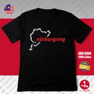 NURBURGRING TRACK Fan Made Baju T Shirt Short Sleeve 100% Cotton 200GSM High Quality Microfiber - 4A