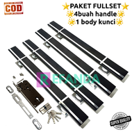 handle pintu rumah 2 set kunci (isi 4) panjang 35 cm 45 cm 60 cm / gagang pintu rumah 1 set kunci Te