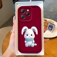 Casing hp for Infinix Hot 40 Hot 40 Pro Hot 40I Tecno Spark 20 Pro Plus Case 3D Rabbit Pattern Popul