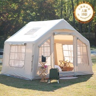軍鑫Coody8平方充氣帳篷一室一廳戶外野營露營住人充氣屋脊帳棉布