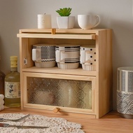 Cup Storage Desktop Storage Cabinet Solid Wood Rack Tea Cup Tea Set Storage Cabinet Dining Table Cof