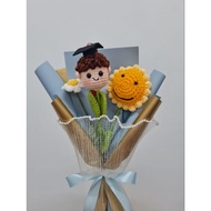 crochet graduation flower bouquet