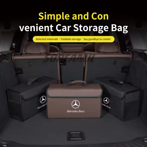 Car Trunk Storage Box Foldable Stowing Tidying Bag Mercedes Benz A B C E R S Class A35 C43 GLA GLB G