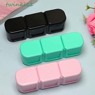 TWINKLE1 Pill Box Mini Portable Medicine Organizer Storage Container Cut Compartment Medicine Pill Box