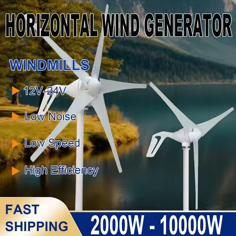 4000W 5000W 8KW 10KW 12V 24V 48V Wind Turbines Generator Electric Alternator Generator Complete Set 