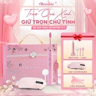 Bàn chải điện Brushie Promax phiên bản quà tặng Valentine 14/2 15 chế độ làm sạch chuyên biệt