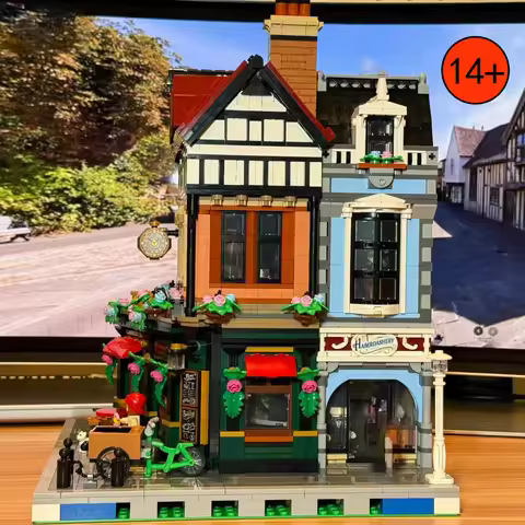 2025 Street View Tudor Corner Model Building Blocks 3266PCS Bricks 10350 Assembly Set Adorable Bedro