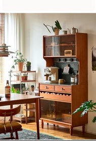 （全港送貨 ） 中古風 北歐 復古酒櫃儲物一體 餐邊櫃 shoe cabinet 靠墙一体置物柜 sideboard 鞋櫃 拼插 自由組合櫃 展示櫃 玻璃櫃 玄關櫃 入戶櫃 Entryway cabi