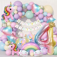 Combo bóng tự trang trí sinh nhật thôi nôi  party_ Tặng dây chữ happy birthday dài 3mbóng nhôm số tu