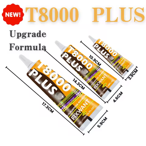 Transparent T8000 Glue Clear Phone Repair Jewelry Craft Fiber Electronic Component Contact Adhesive