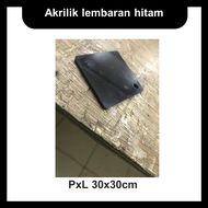 Akrilik lembaran hitam PxL 30x30cm 2mm