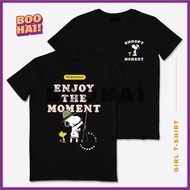 T-shirt topWanita snoopy enjoy the moment imageWanita