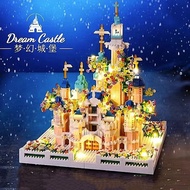 Sakura Disney Castle Compatible with Lego Building Blocks Girls' Series High Difficulty Small and Micro Particle Assembled Toy Gift