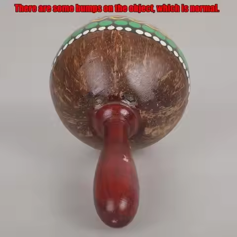 U2JB 1PC Coconut for Shell Sand Hammer Shaker Hand Rattle Musical Instrument Sand Ham