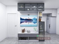 🟢TV Display Cabinet電視機櫃客廳吊櫃+地櫃玻璃櫃展示櫃玩具櫃模型櫃ロッカー