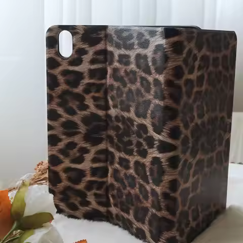 Korean Cool Leopard Print iPad Case For iPad Pro 11 13In 2025 iPad Pro 12.9in Air7 10th M4 M5 MINI B