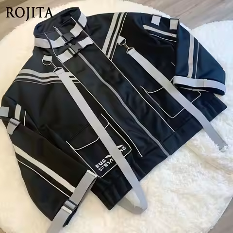 Original Design Cyberpunk Functional Style Sportswear Jacket Women 2025 Autumn New Subculture Reflec
