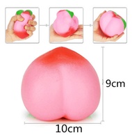 Foreign trade simulation peach squishy fruit big life peach fairy peach pink PU toy soft slow reboun