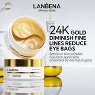 LANBENA - 24K金貴婦網格款眼膜(60片)去黑眼圈(990674金色)