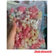 1 Pound and 1/2 Pound AB Jelly Beads Mixed Color Ribbon